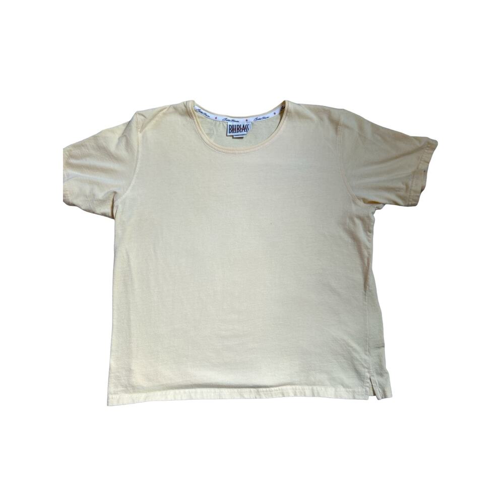 Bill Blass Ladies Yellow Tee Shirt Size L Large